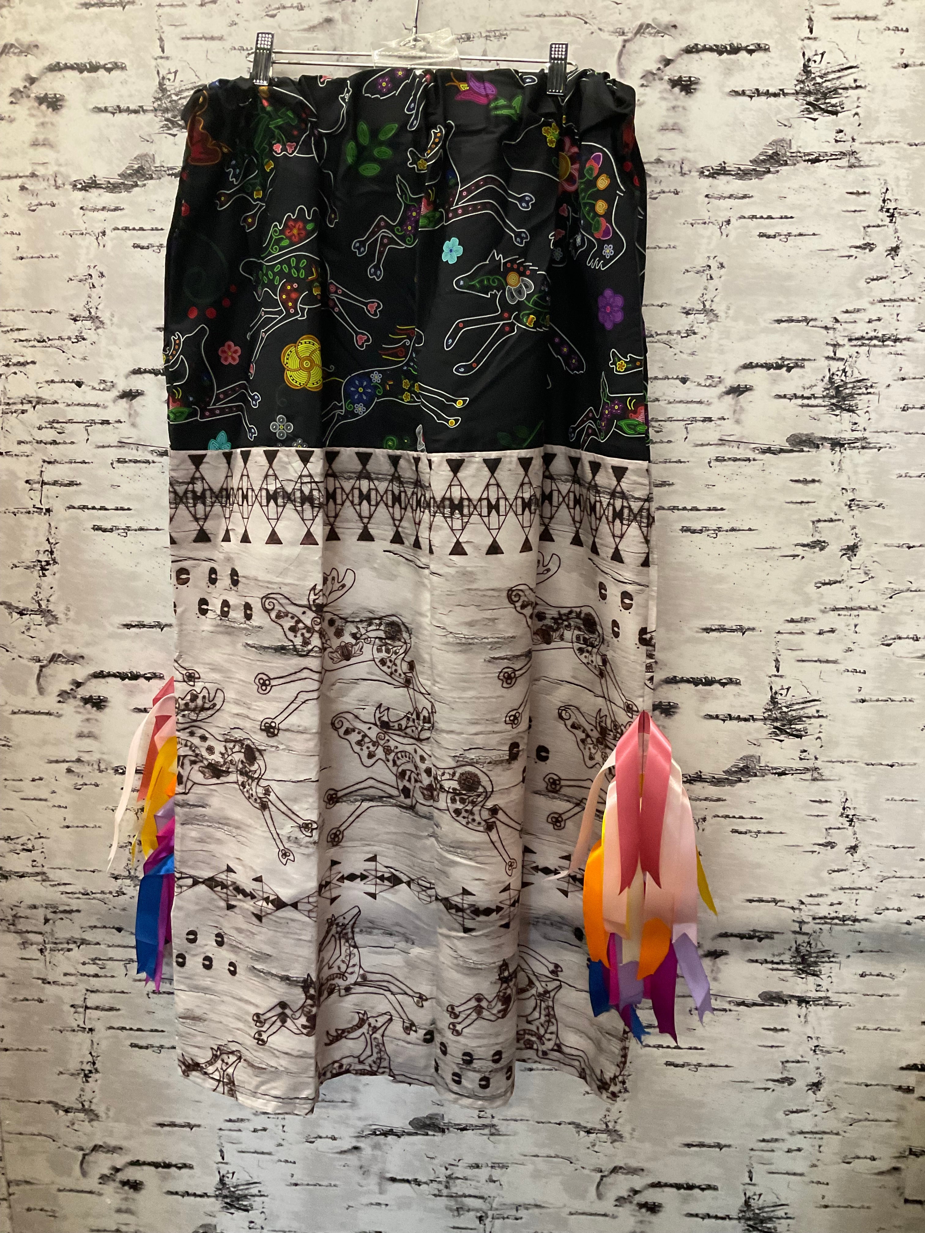 Handmade Wild Run w/ Floral Top Ribbon Skirt
