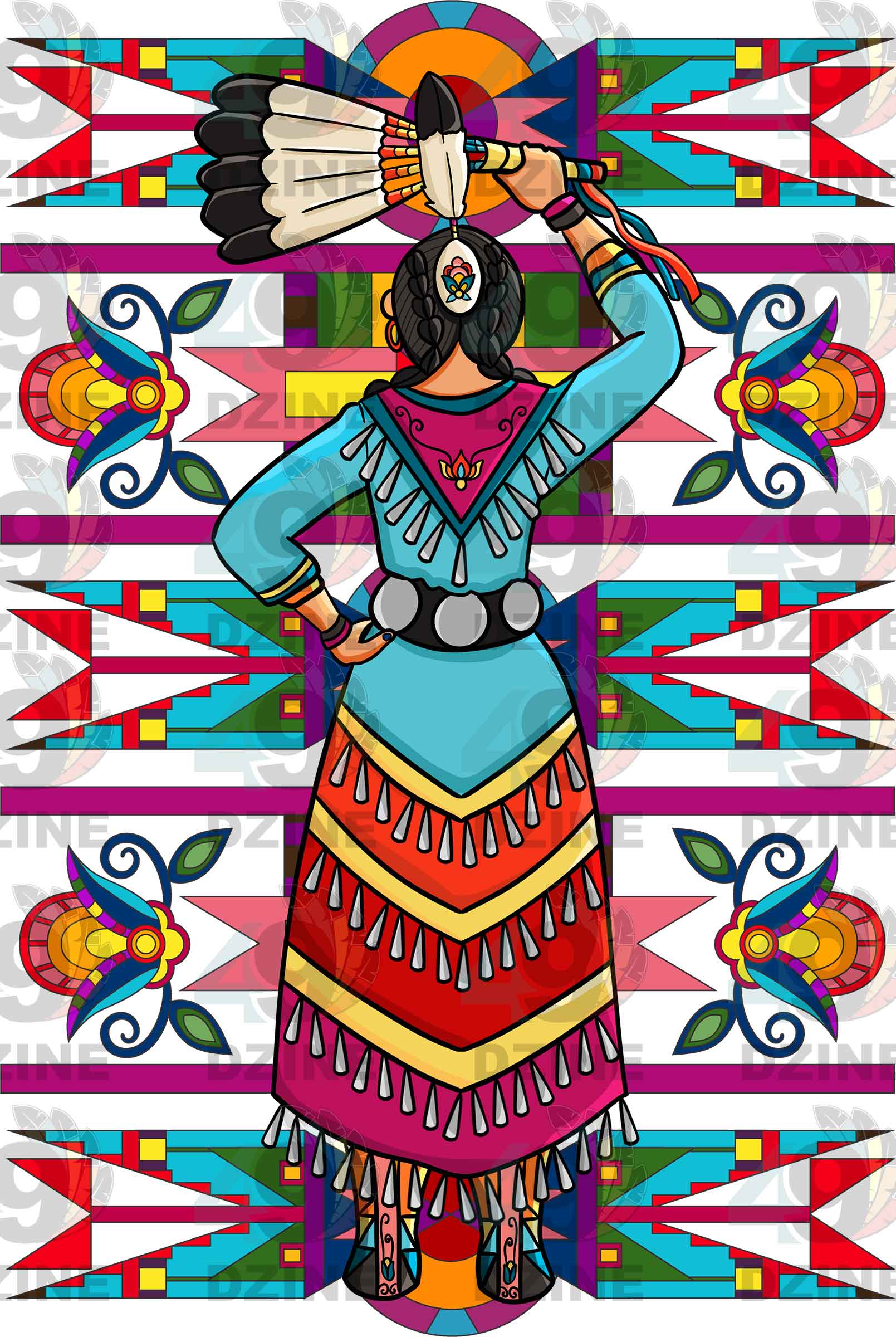 Jingle Dancer 2 with Background Transfer (Various Sizes)