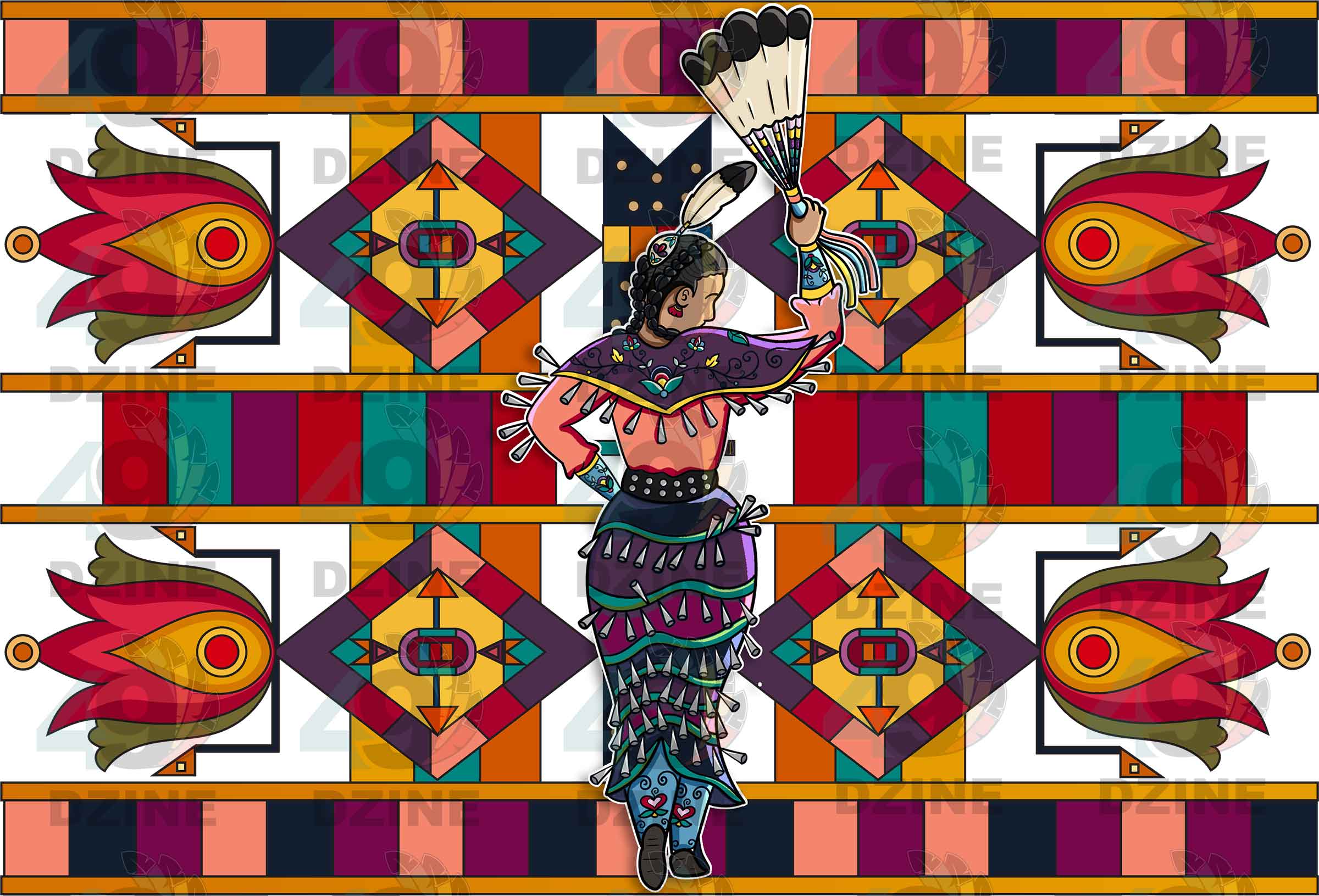 Jingle Dancer 5 for Hoodies Transfer (Various Sizes)