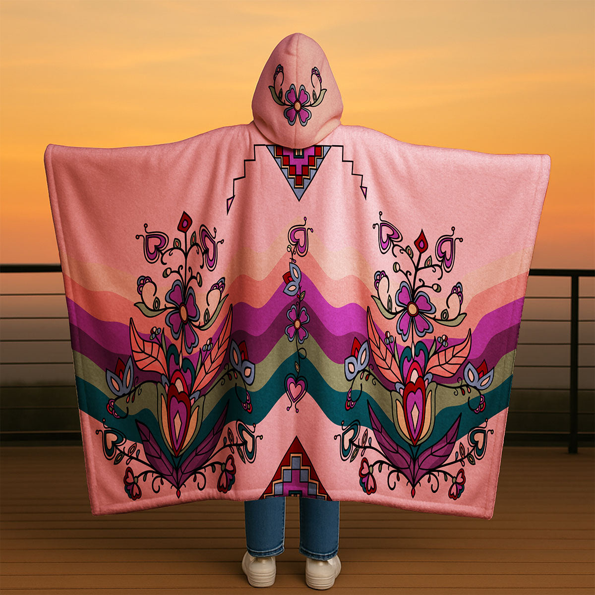 Frosted Leaf Spirit Women's Hooded Blanket