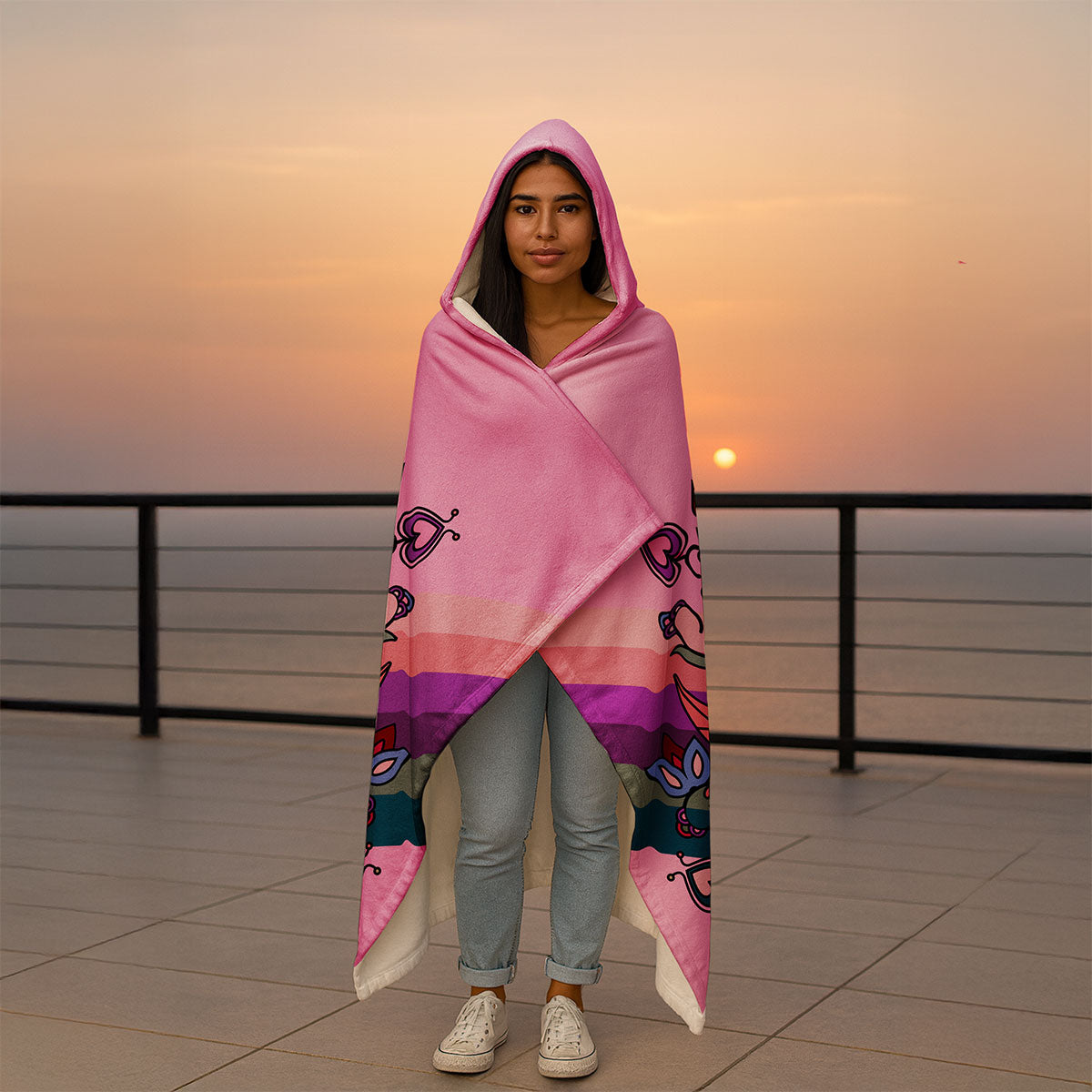 Frosted Leaf Spirit Women's Hooded Blanket