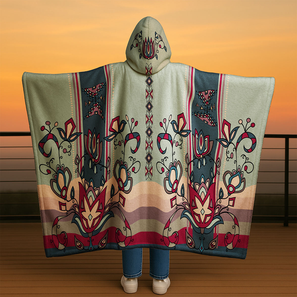 Northern Ember Women's Hooded Blanket