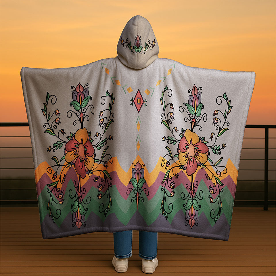 Rust & Ember Flower Song Women's Hooded Blanket