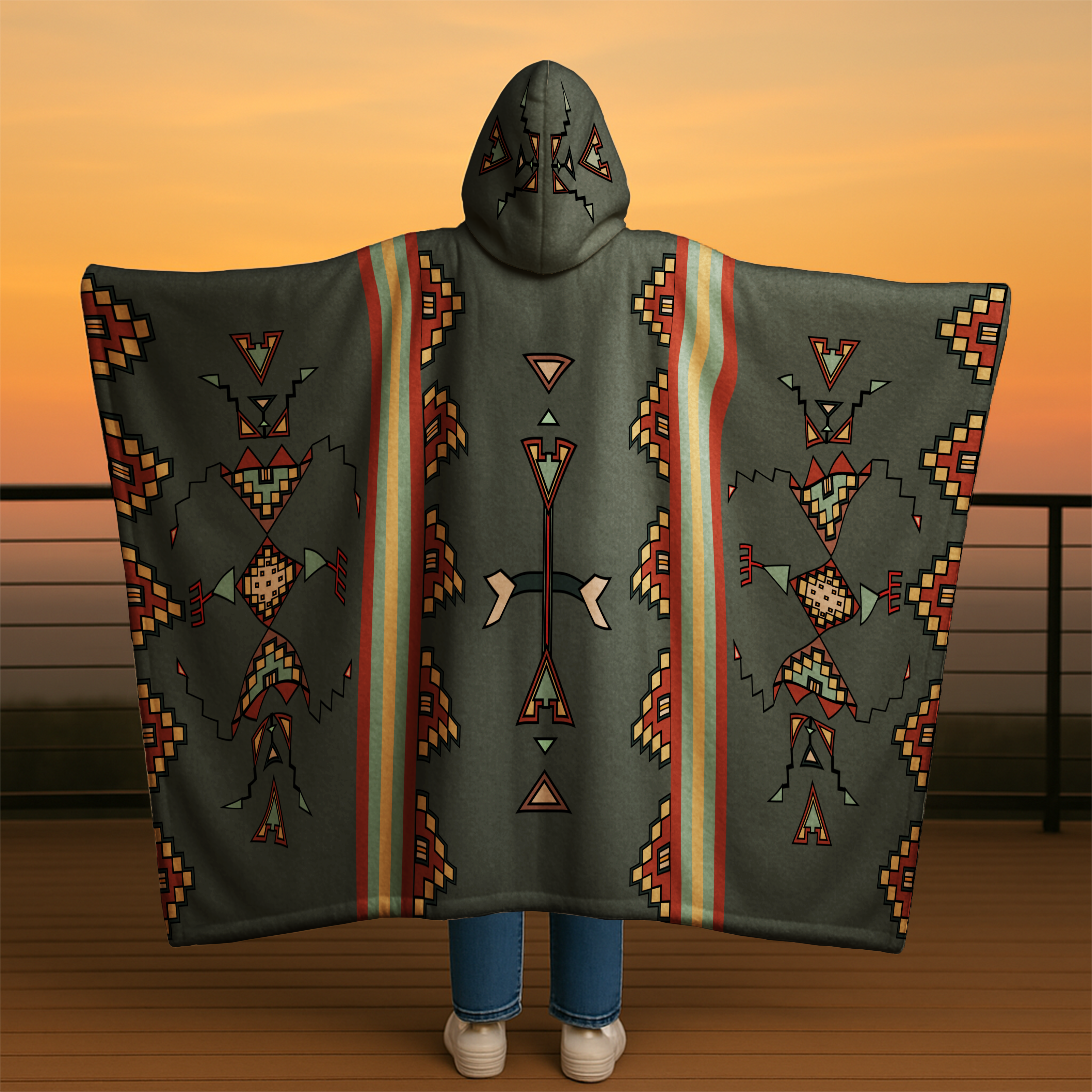 Earth Stepper Men's Hooded Blanket