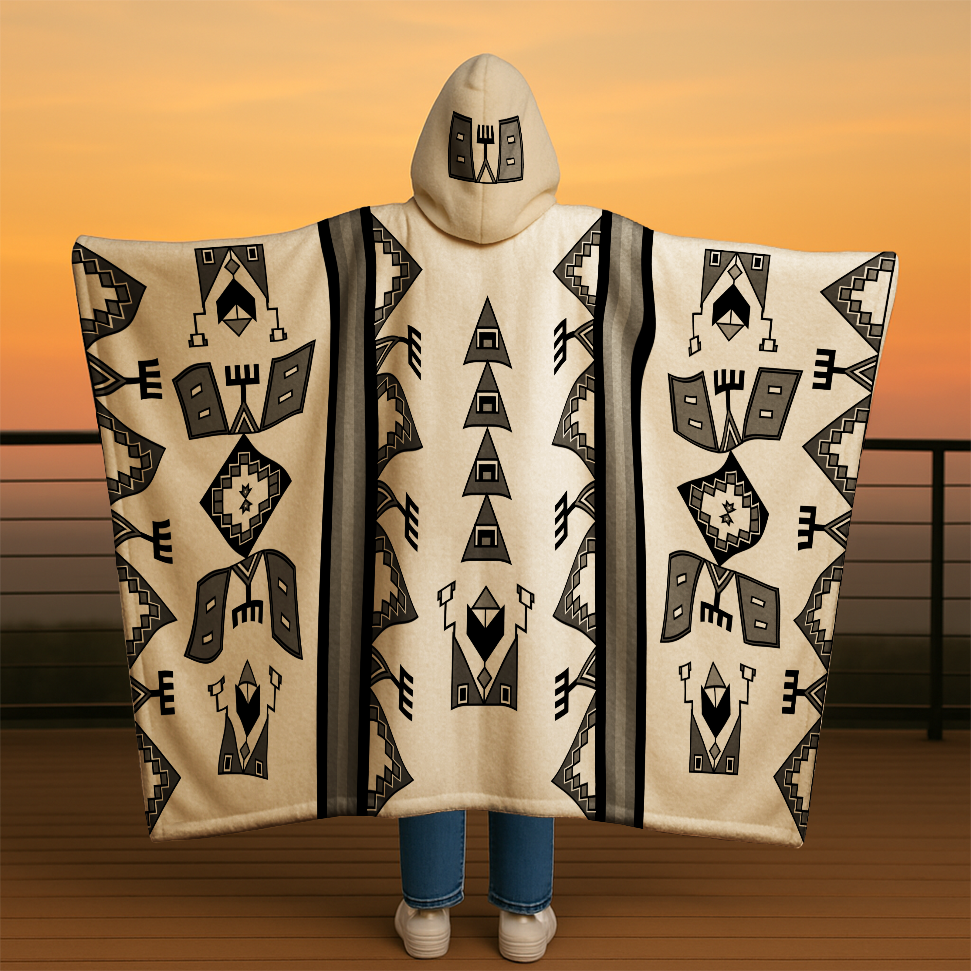Thunder Drum Men's Hooded Blanket