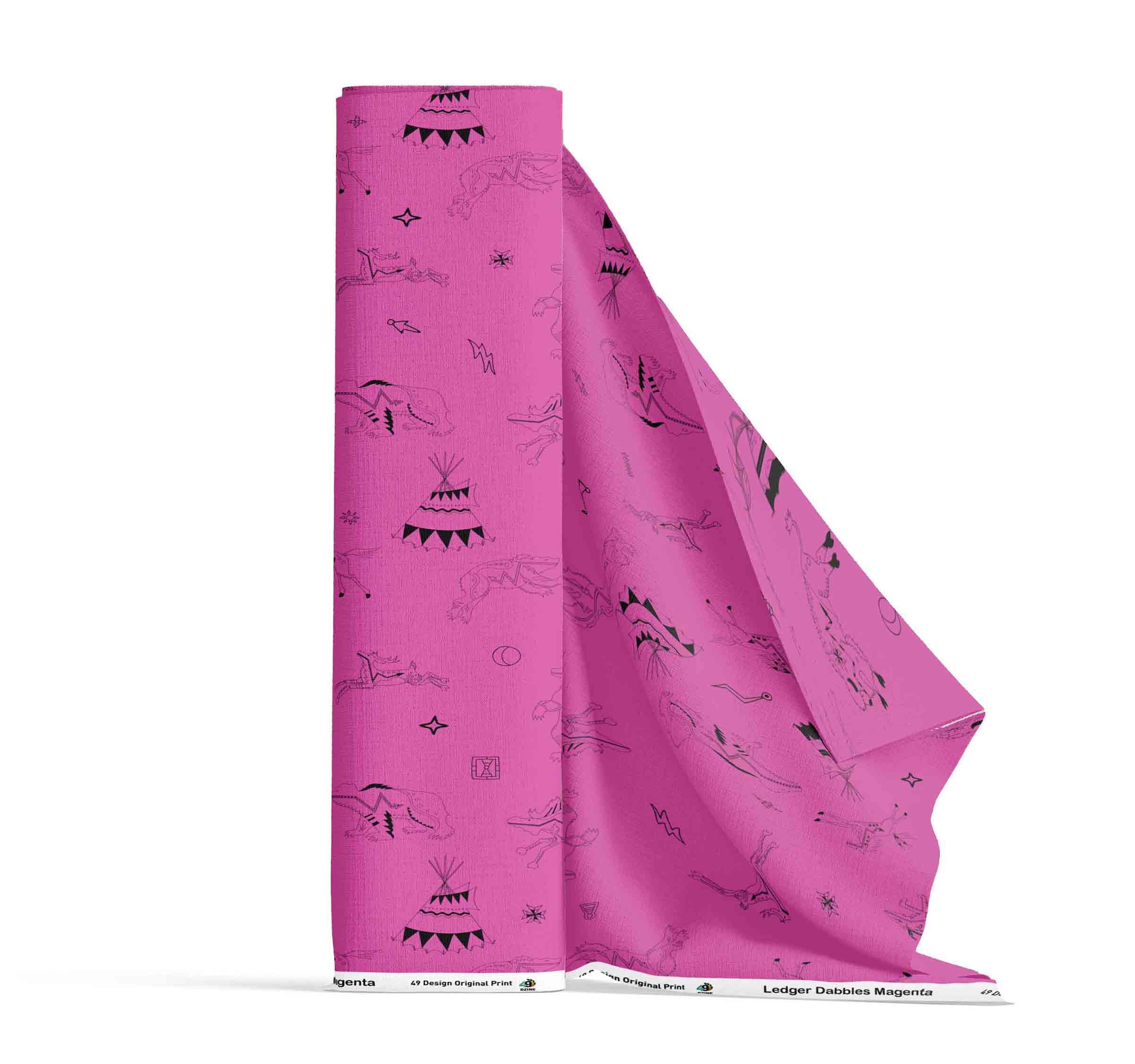 Ledger Dabbles Magenta 56 Inch Cotton Poplin Pre Order