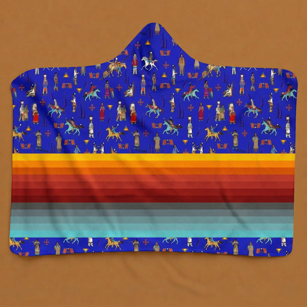 Lineage Figures Blue Hooded Blanket
