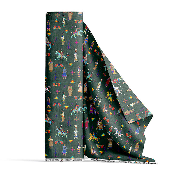 Lineage Figures Ledger Emerald 42 Inch Cotton Poplin Pre Order