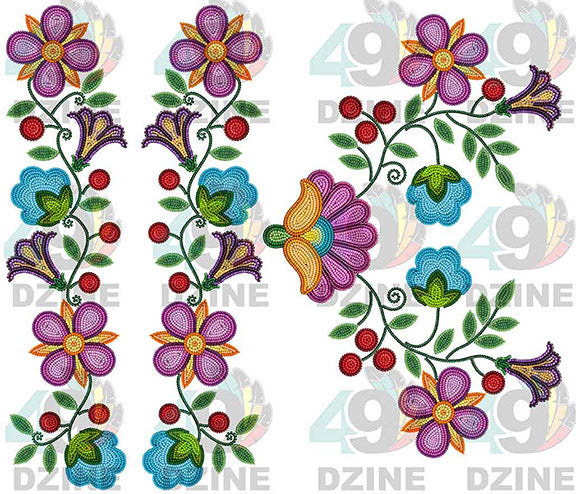 Meadow Radiance Beadwork Set Transfer (Various Sizes)