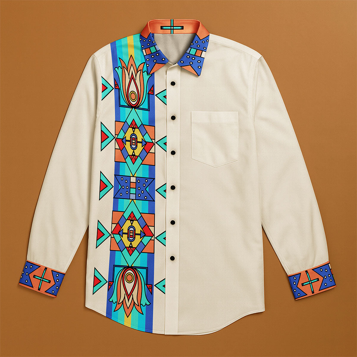 Flames of Heritage Men's Casual Dress Shirt