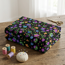 Bloom Uplift Black 42 Inch Cotton Poplin Pre Order