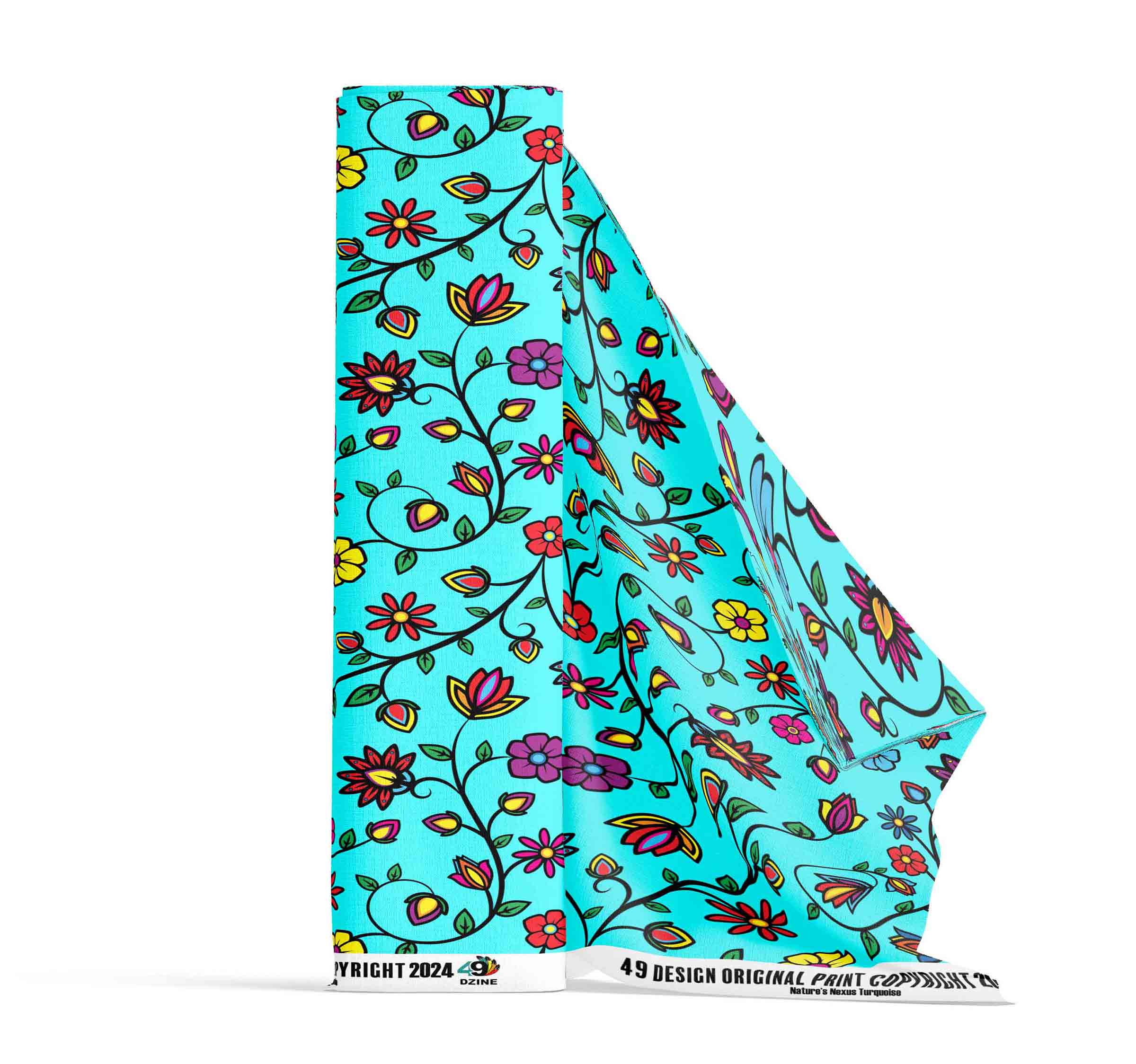 Nature's Nexus Turquoise 56 Inch Cotton Poplin Pre Order