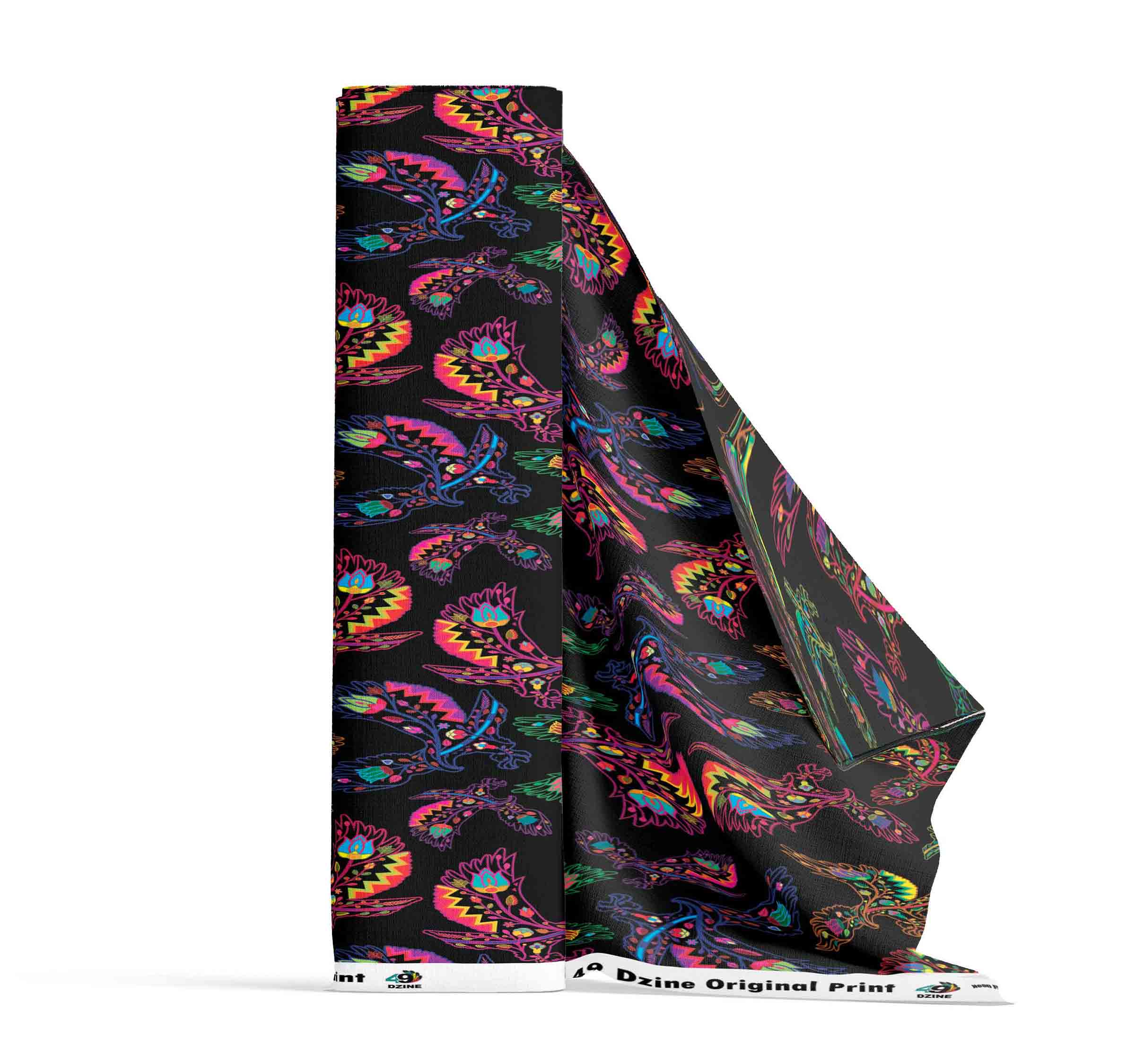 Neon Floral Eagles 56 inch Cotton Poplin Pre Order