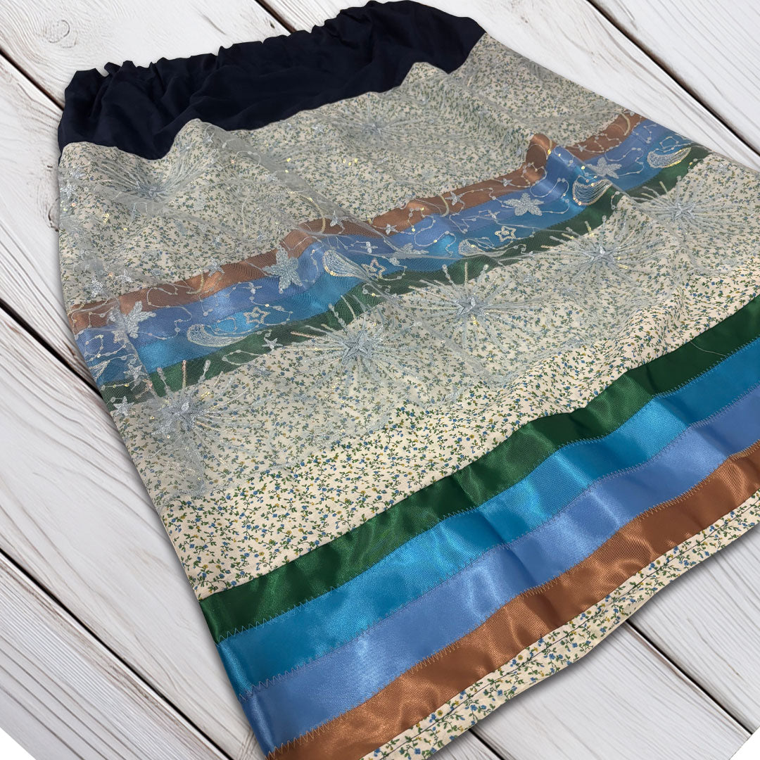 Ocean Beach Theme w/ Overlay Ribbon Skirt