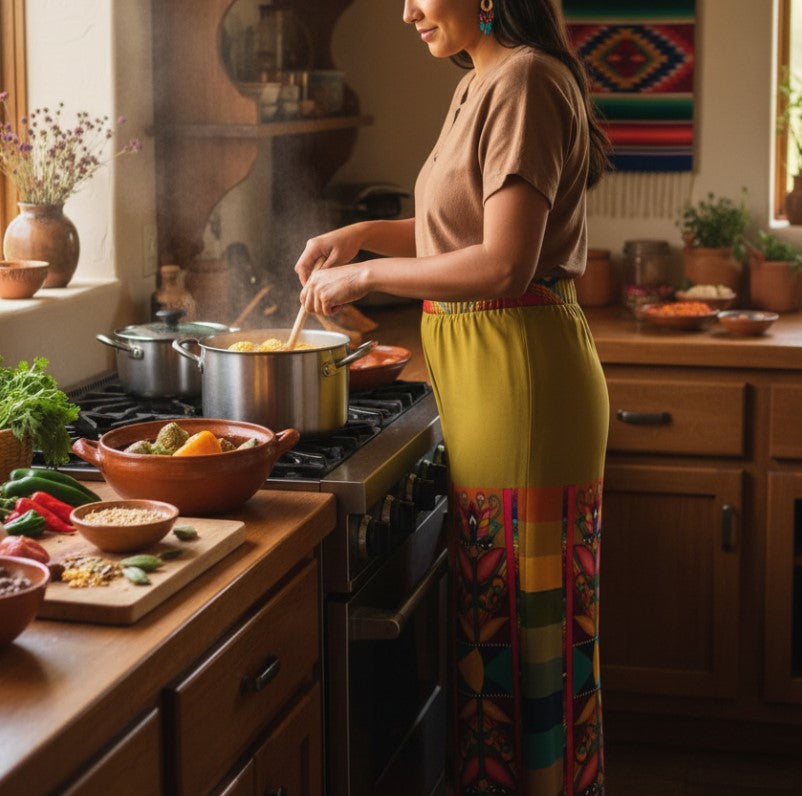 Ochre Glow Ribbon Pants