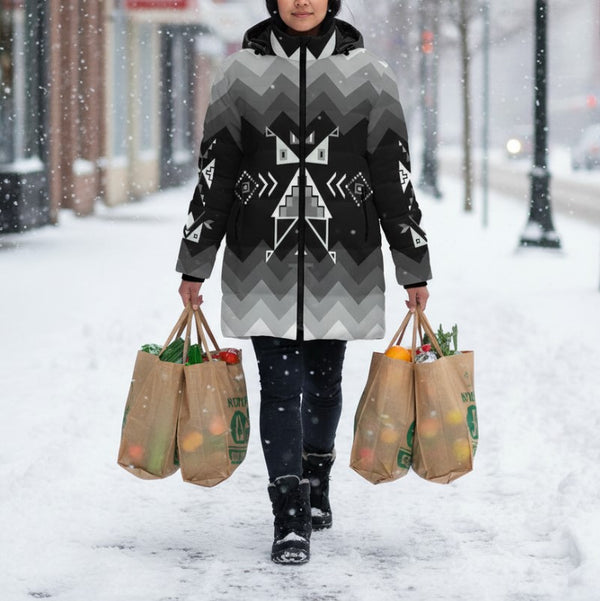 Owl Watcher Women's Hooded Puffer Coat