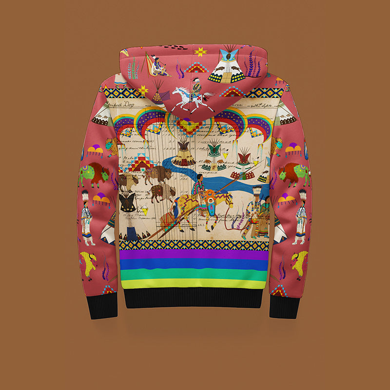 Path to Treaty Rose Sherpa Hoodie