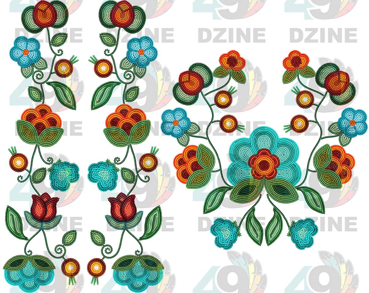 Prairie Fire Petals  Set Transfer (Various Sizes)