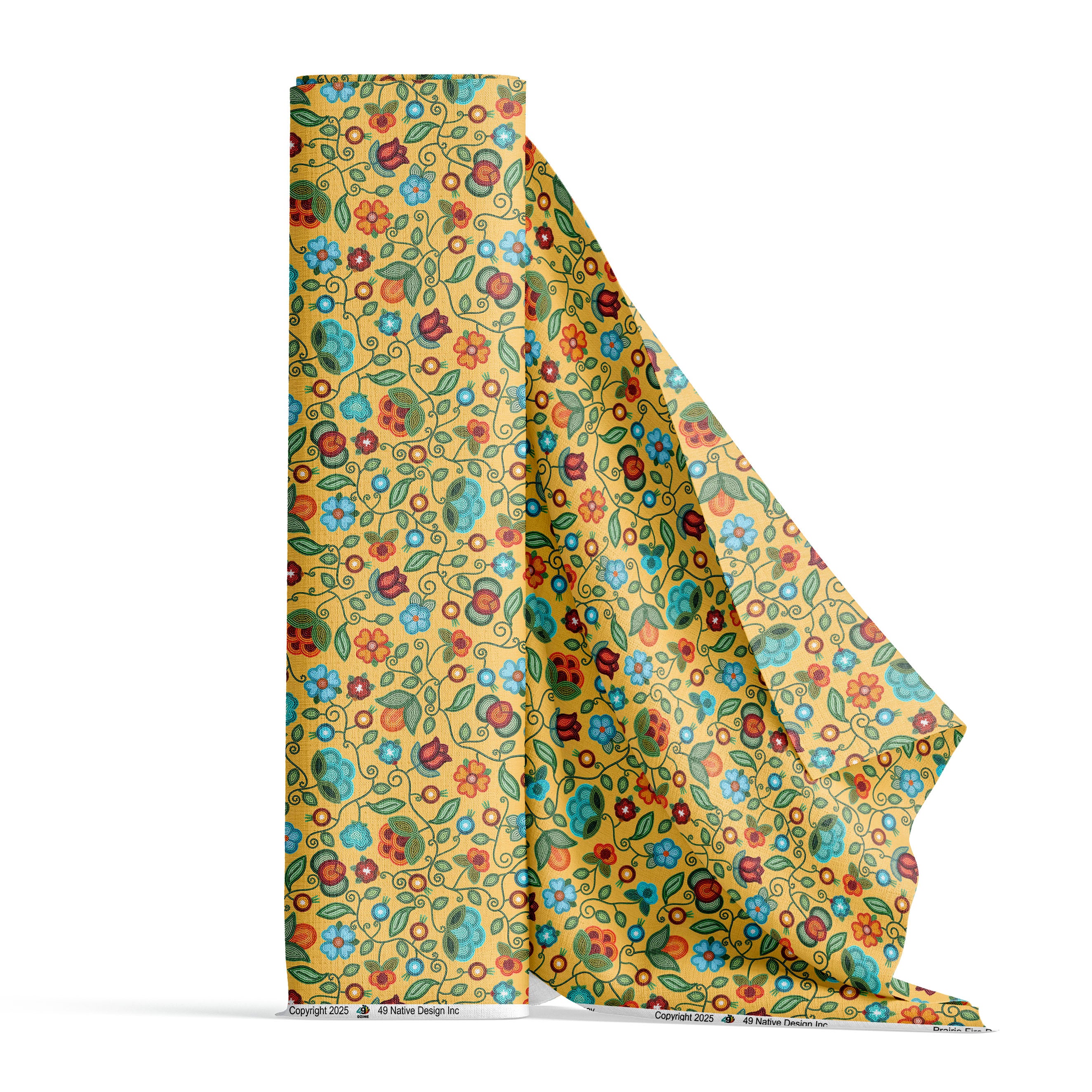 Prairie Fire Petals Honey 42 Inch Cotton Poplin Pre Order