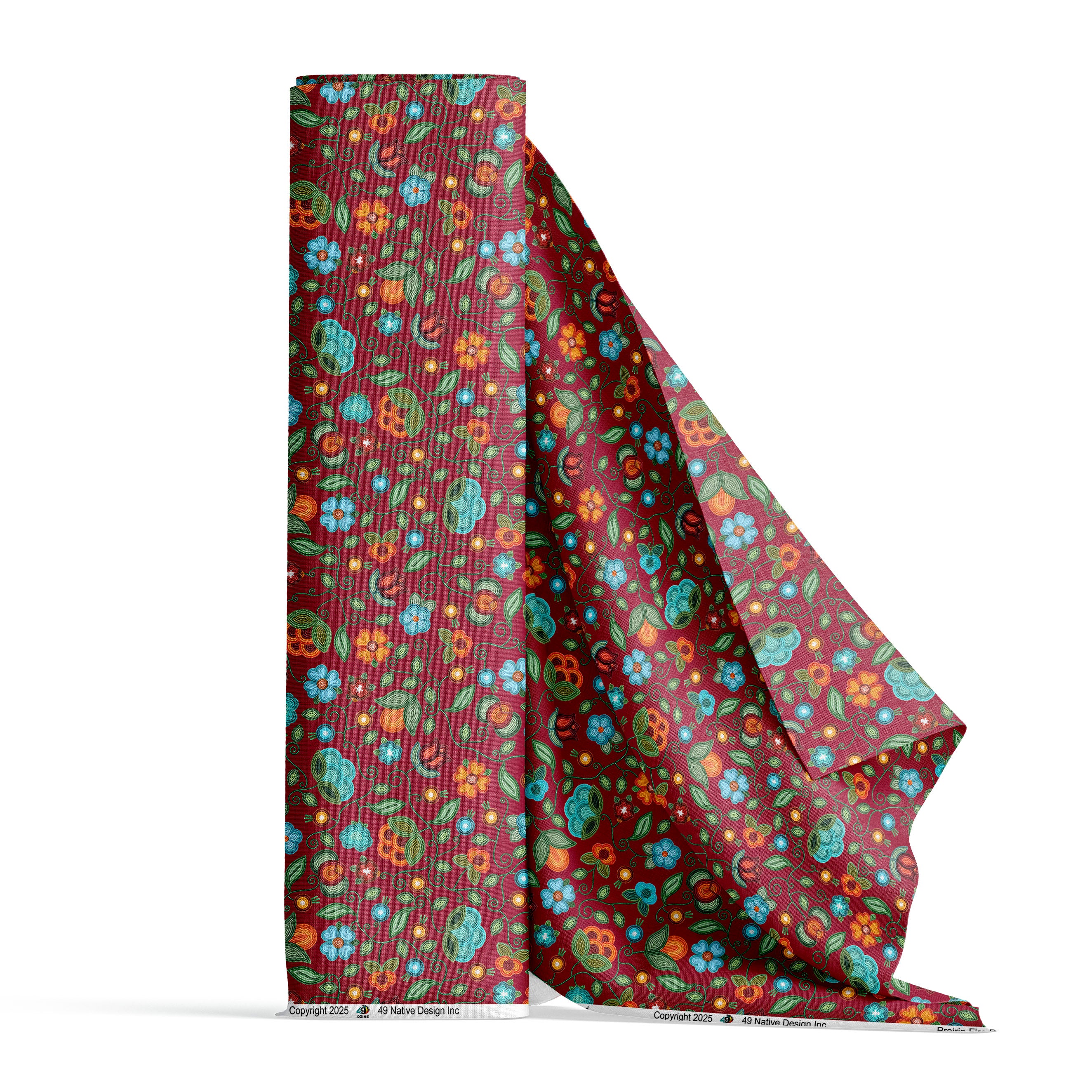 Prairie Fire Petals Red 42 Inch Cotton Poplin Pre Order