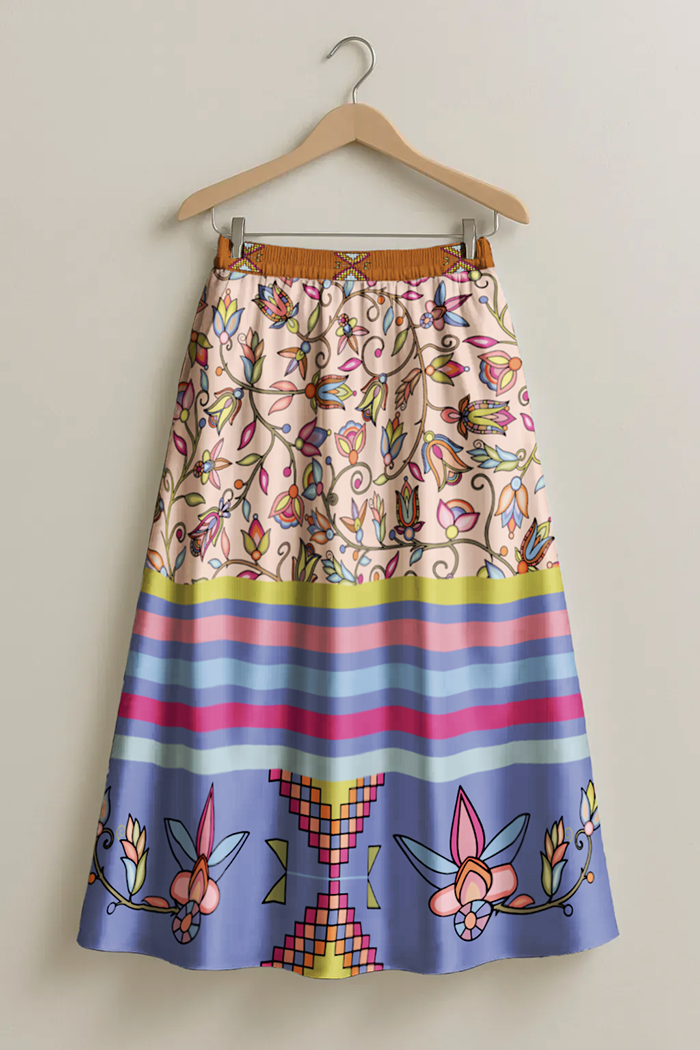 River of Petals Purple Skirt