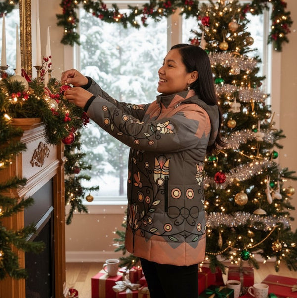 Roots and Rising Earthy Women's Hooded Puffer Coat