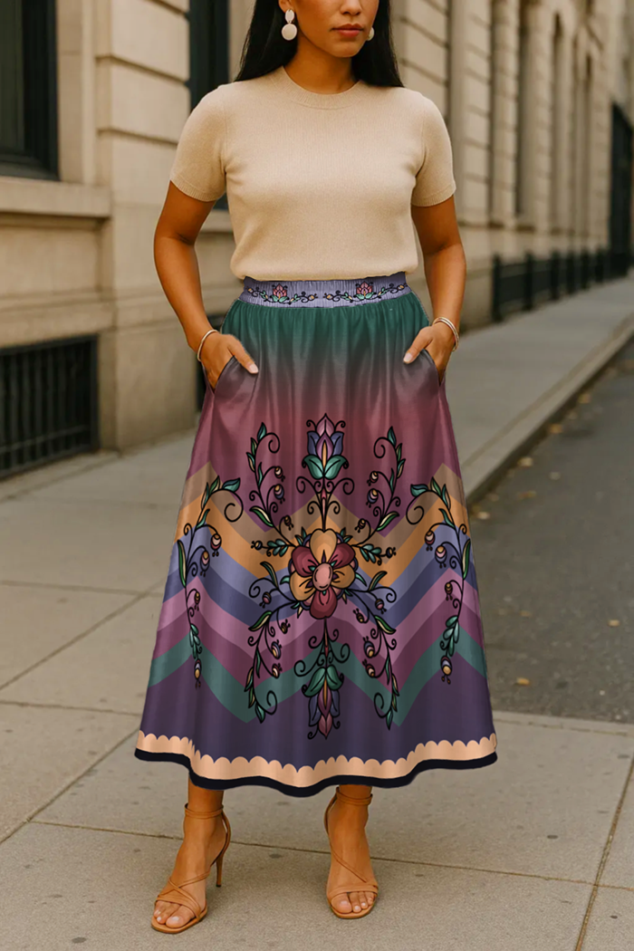 Rust & Ember Flower Song Skirt