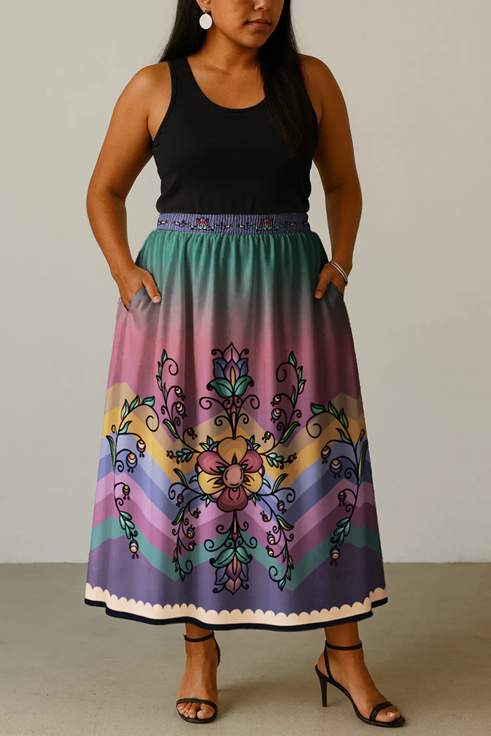 Rust & Ember Flower Song Skirt