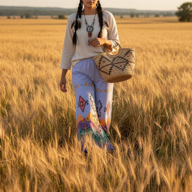 Rust and Ember Flower Song Ribbon Pant