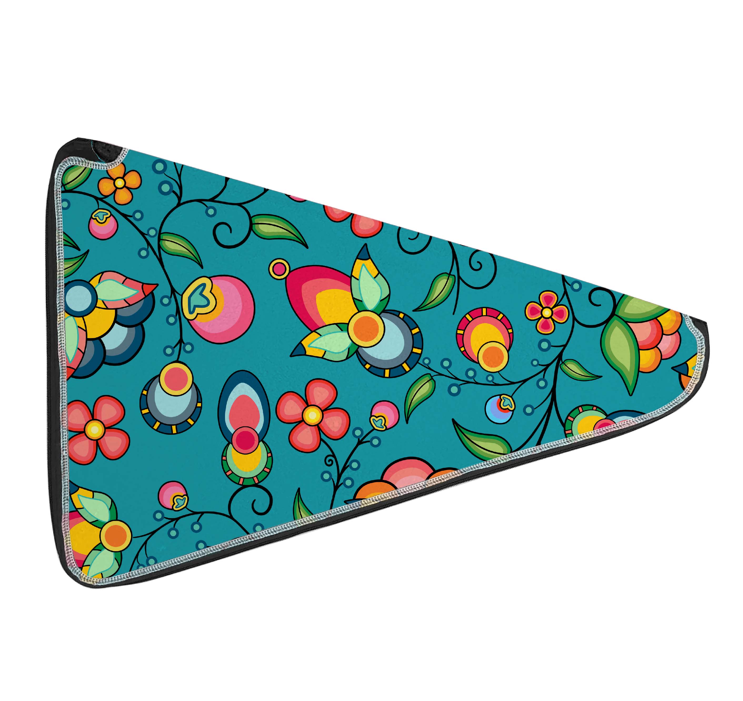 27 Inch Fan Case - Floral Bounty Teal