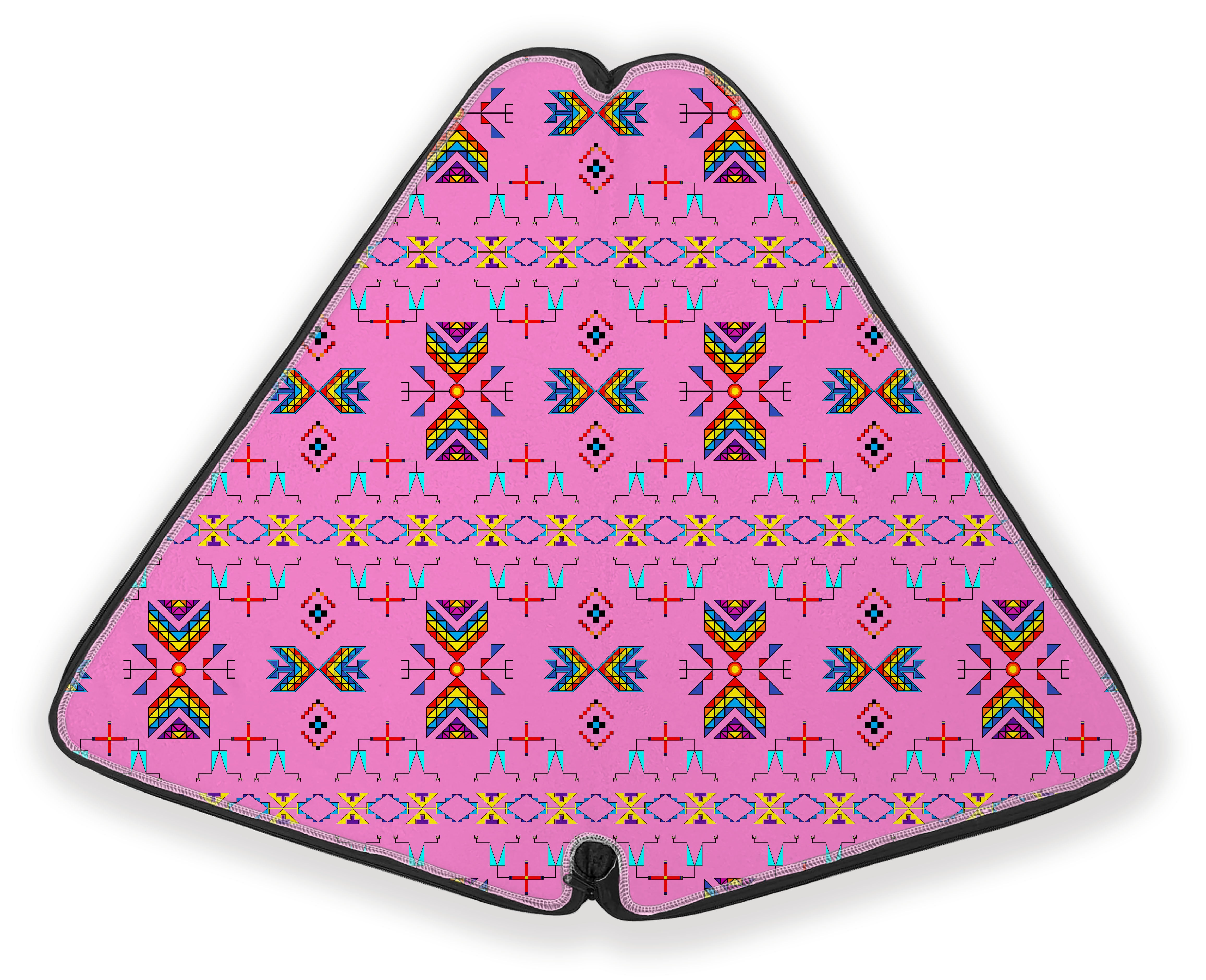 27 Inch Fan Case - Rainy Chief Rainbow Blush