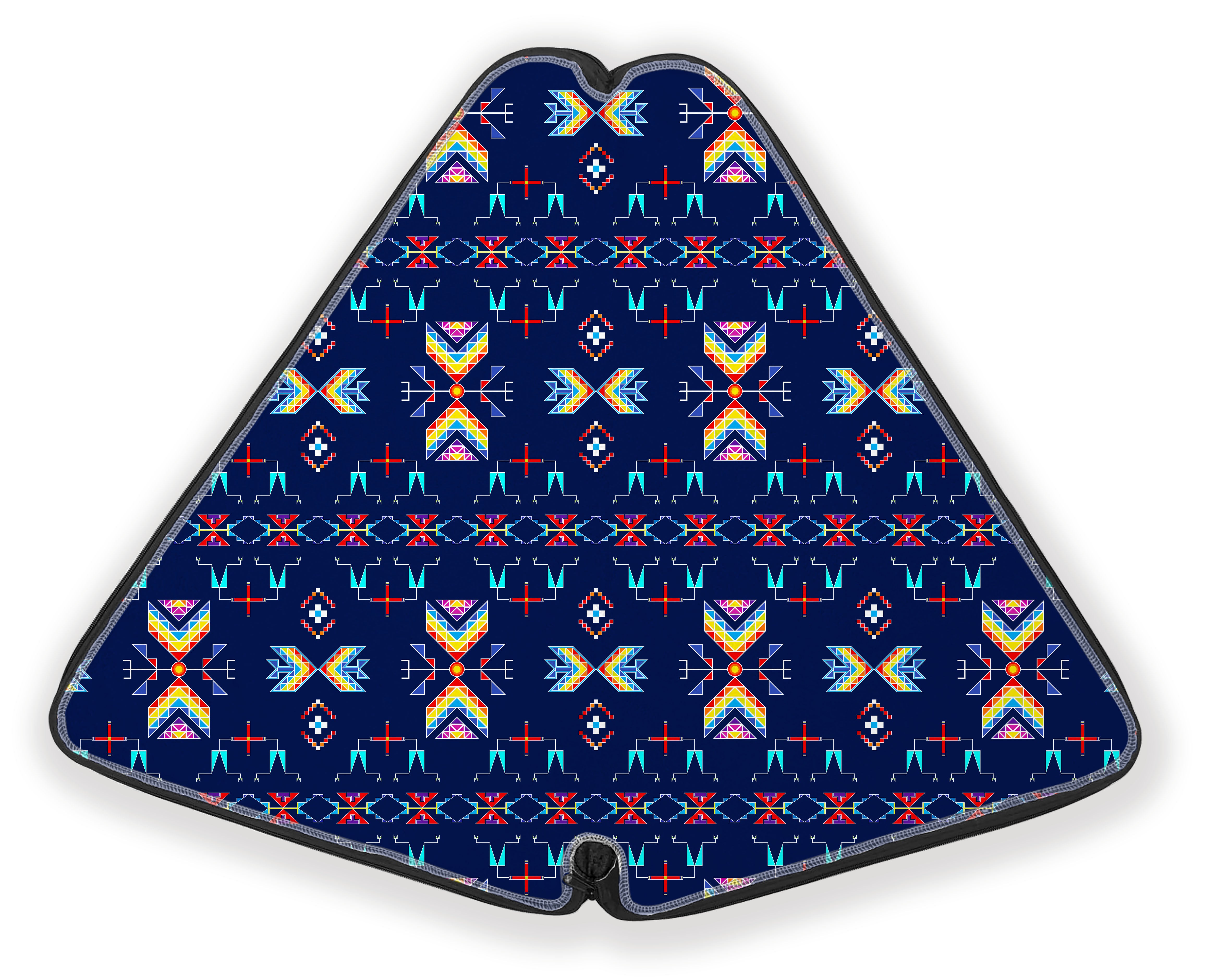 27 Inch Fan Case - Rainy Chief Rainbow Night Lake