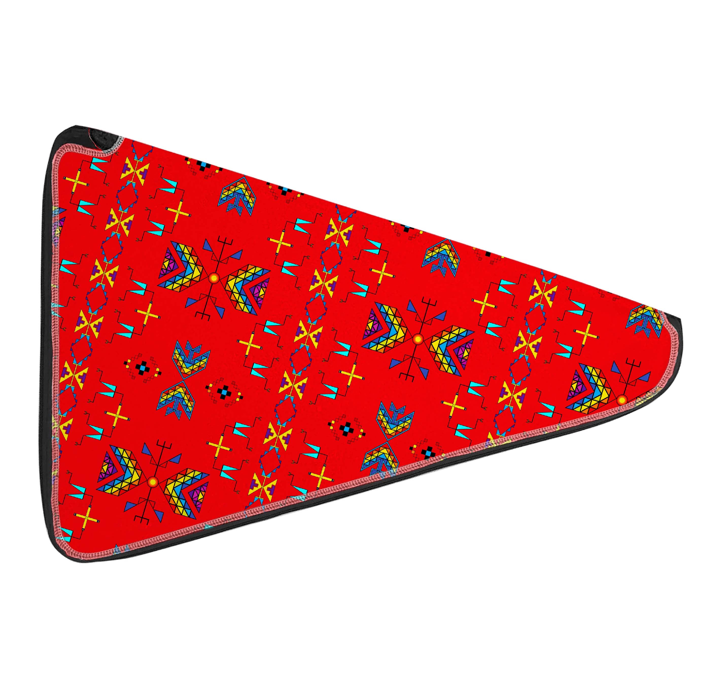 27 Inch Fan Case - Rainy Chief Rainbow Red