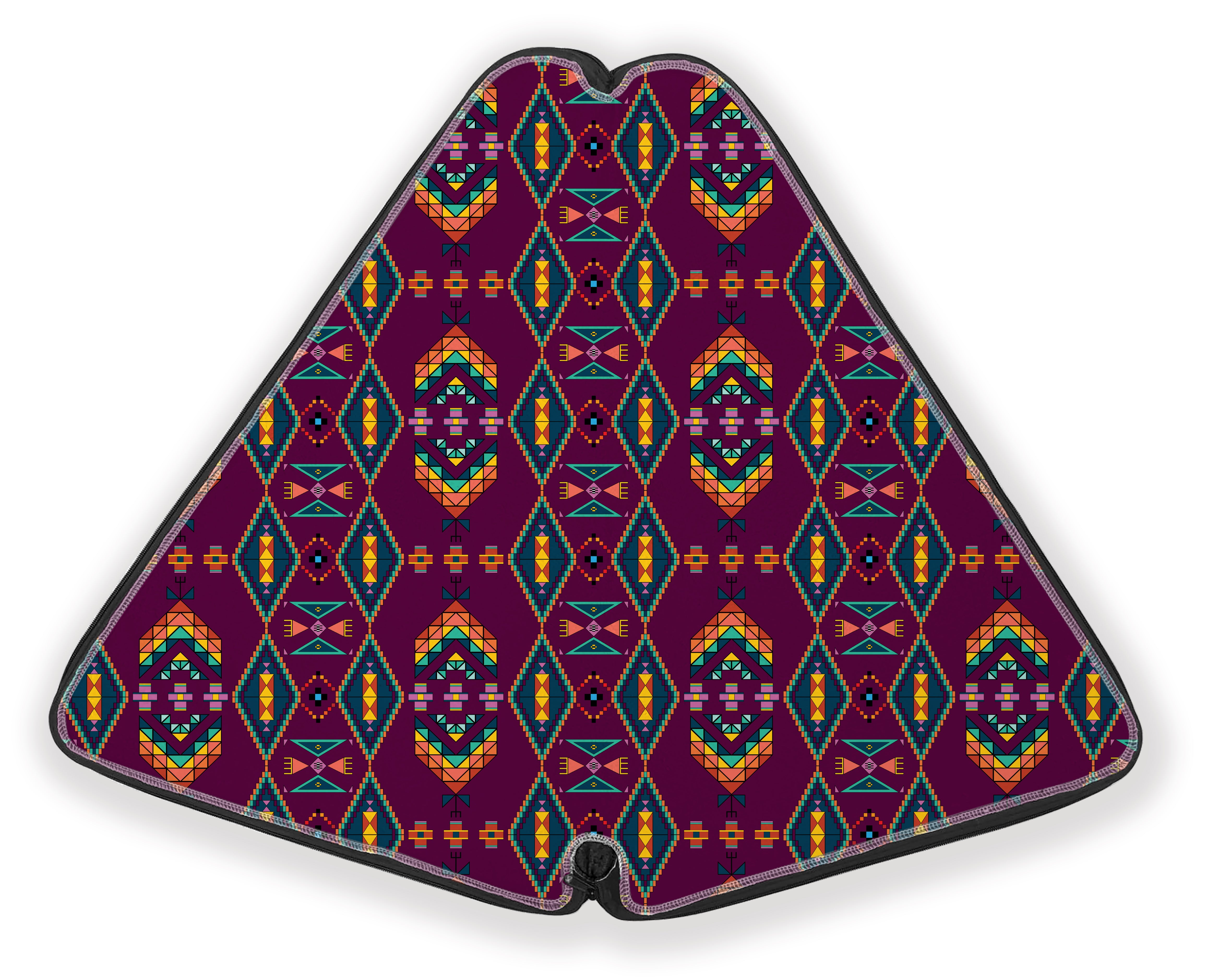 27 Inch Fan Case - Travois Tipi Berry