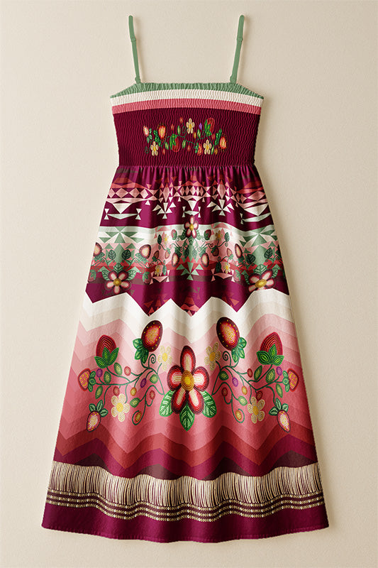 Sacred Strawberry Maroon 1 Smock Top Dress