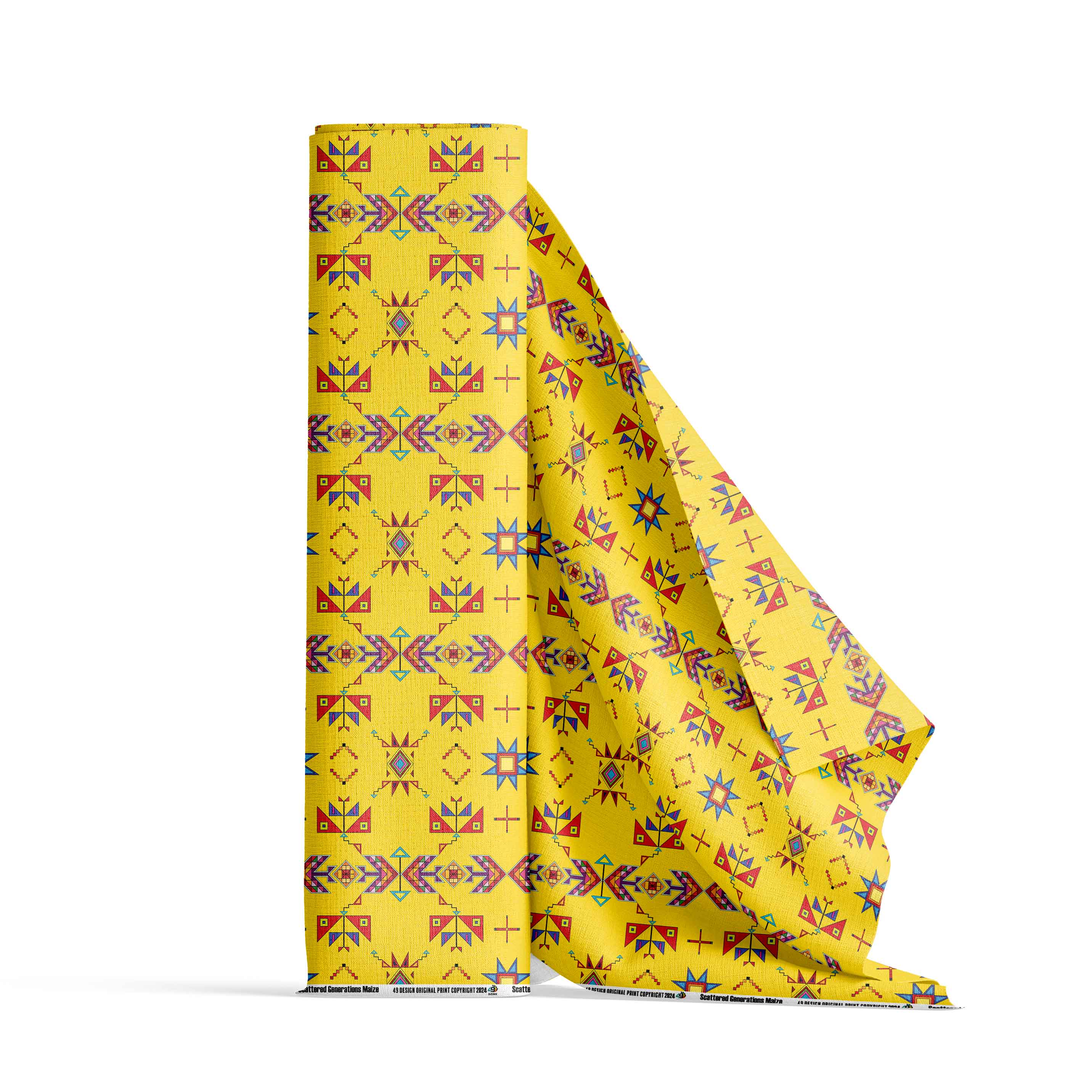 Scattered Generations Maize Satin Fabric By the Yard Pre Order