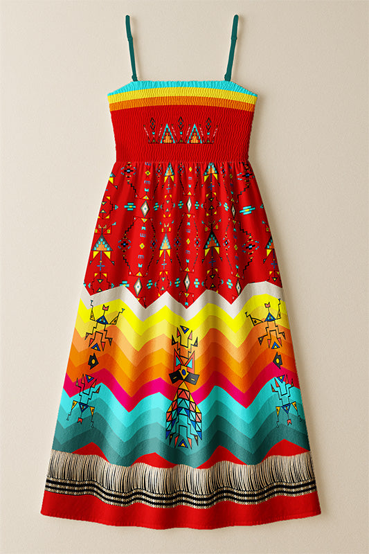 Sentinel of the Plains Red 1 Smock Top Dress
