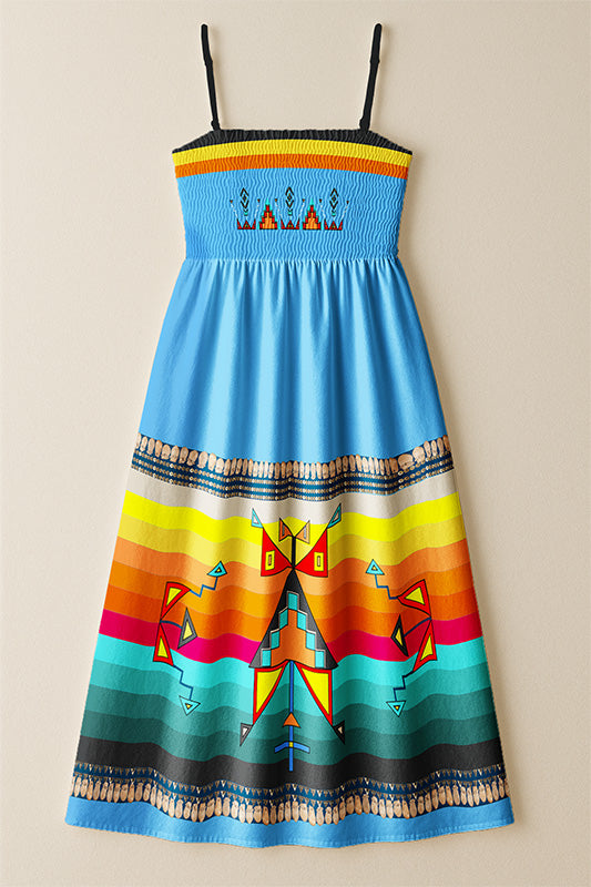 Sentinel of the Plains Turquoise 3 Smock Top Dress