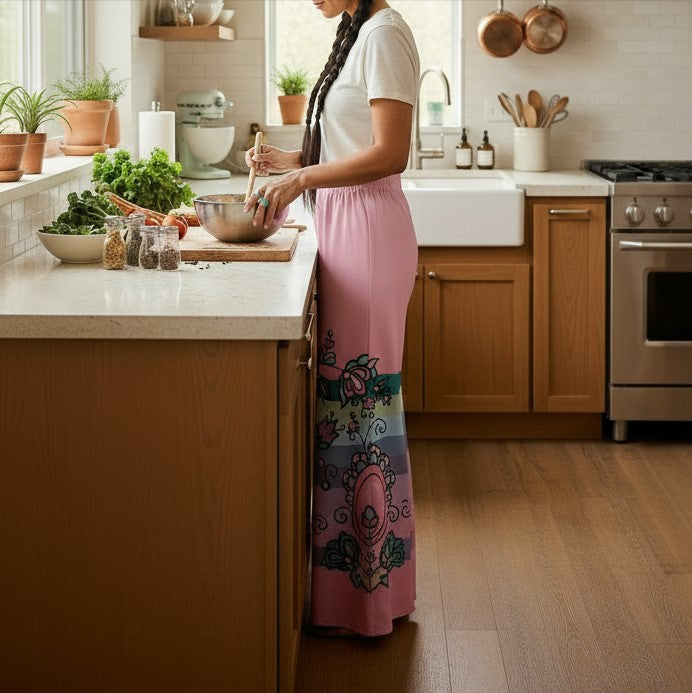 Silver Frostflower Ribbon Pants