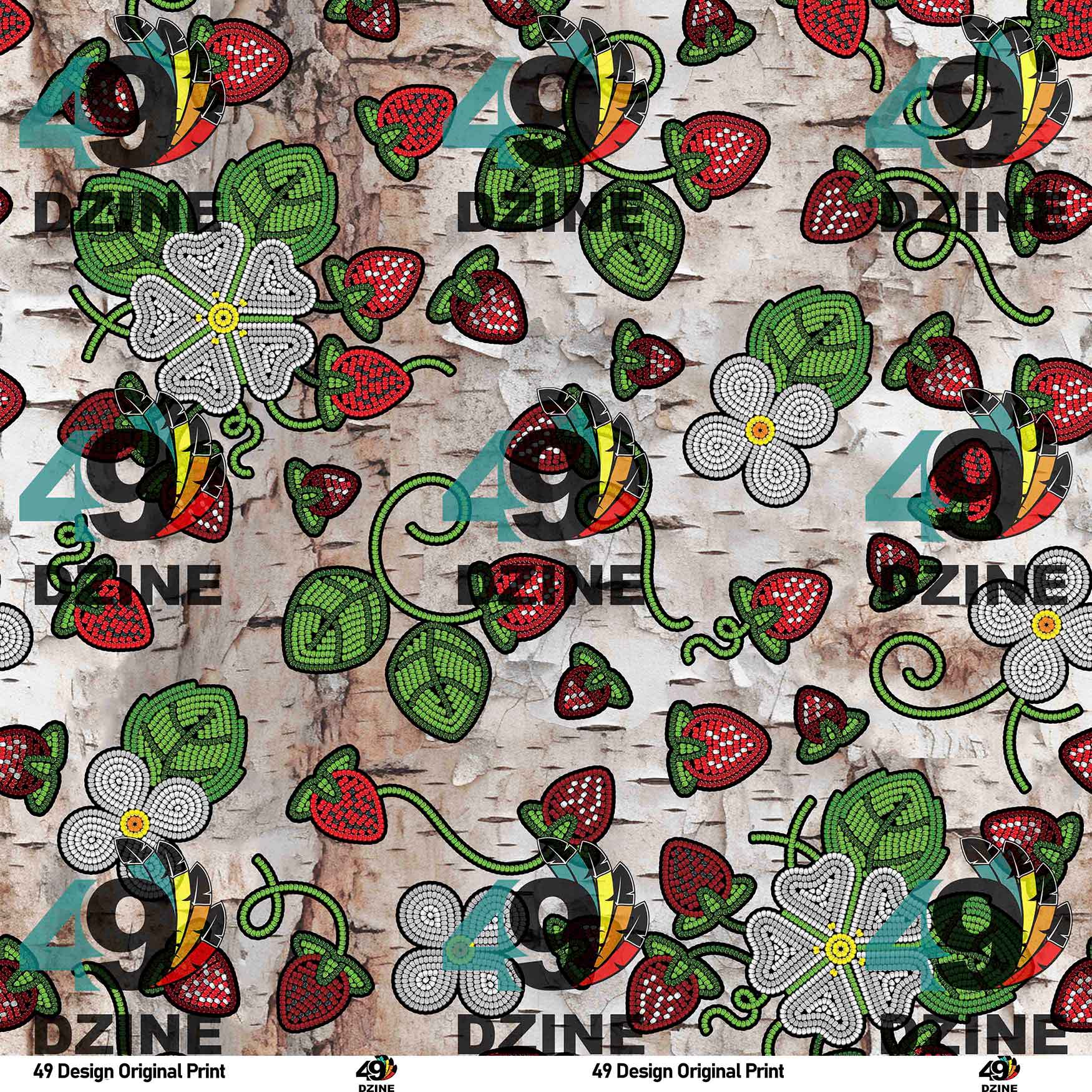 Strawberry Dreams Br Bark 56 Inch Cotton Poplin Pre Order