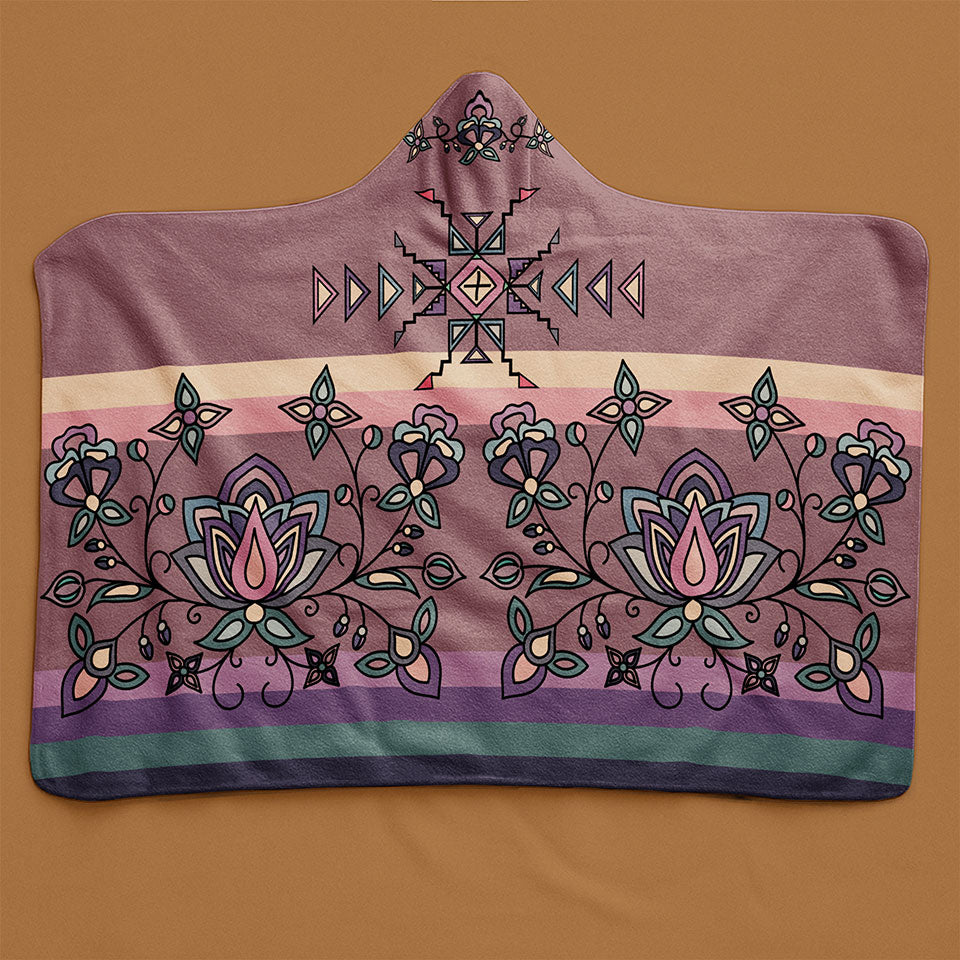 Snow Petal Spirit Women's Hooded Blanket