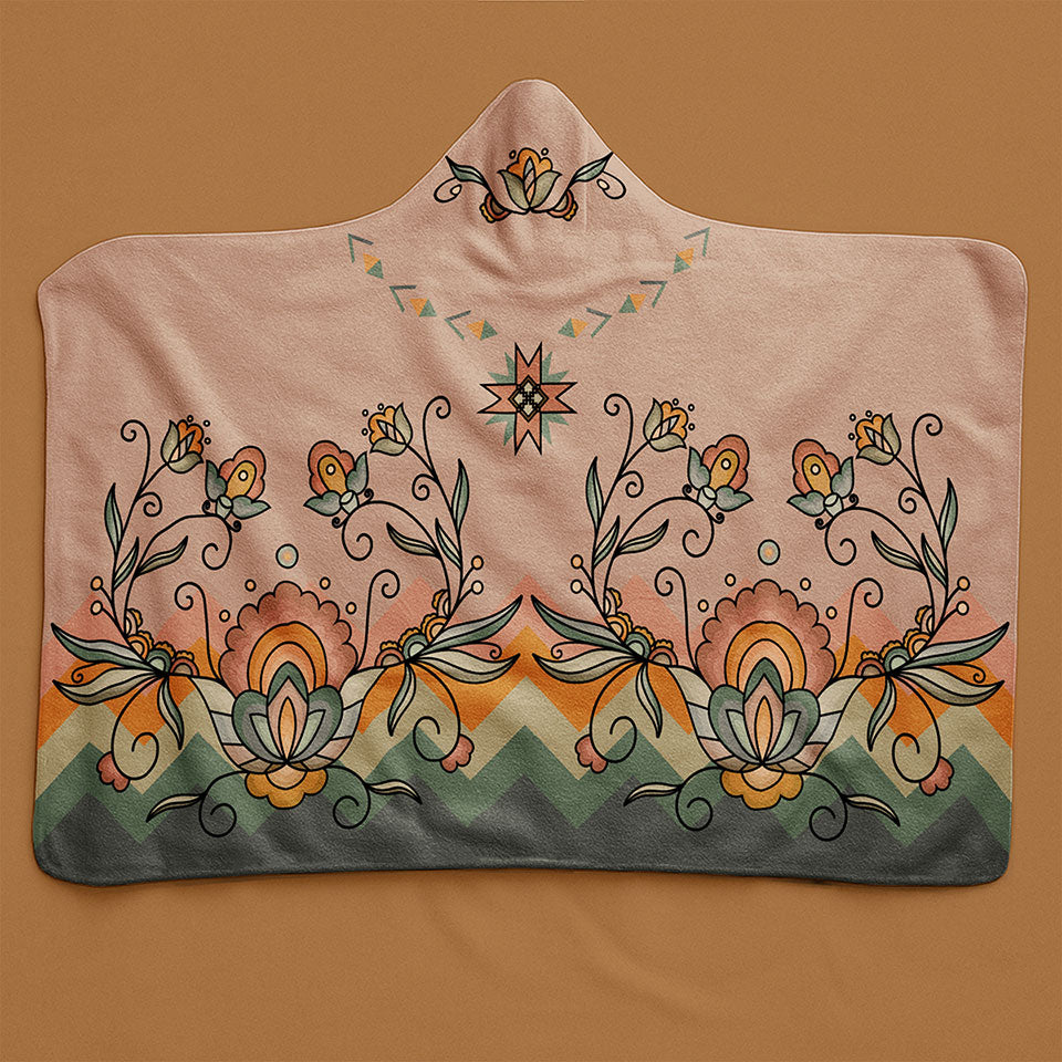 Falling Leaf Rising Bloom Women's Hooded Blanket