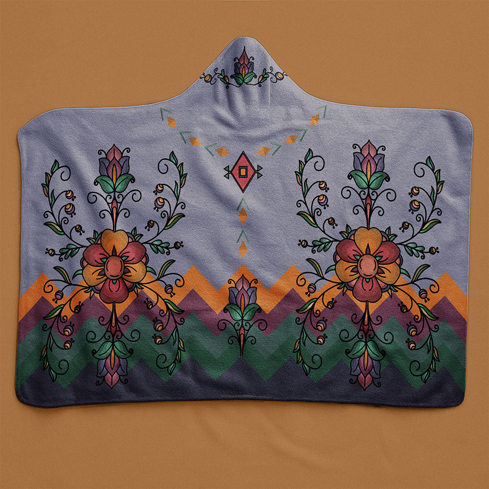 Rust & Ember Flower Song Women's Hooded Blanket