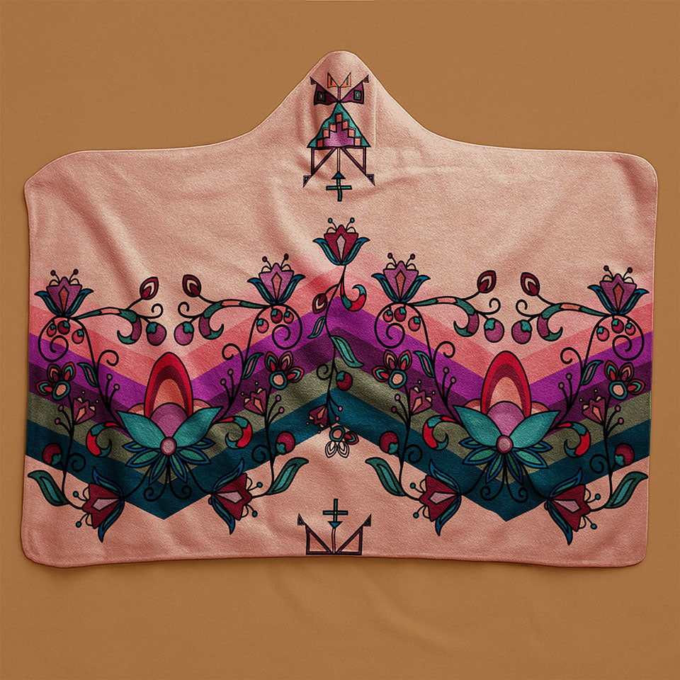 Frosted Petals Women's Hooded Blanket
