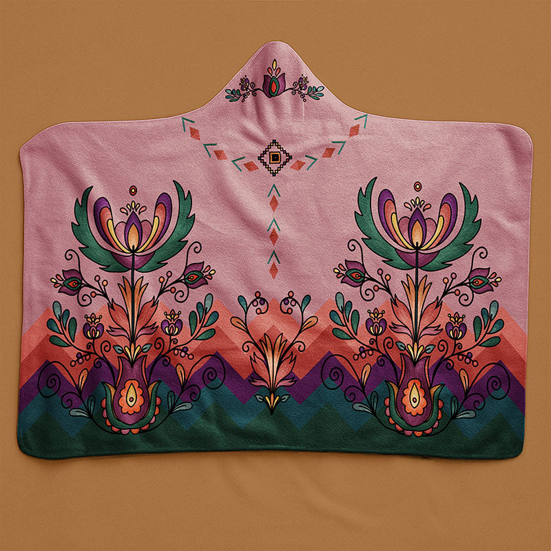 Cedar Wind Bloom Women's Hooded Blanket