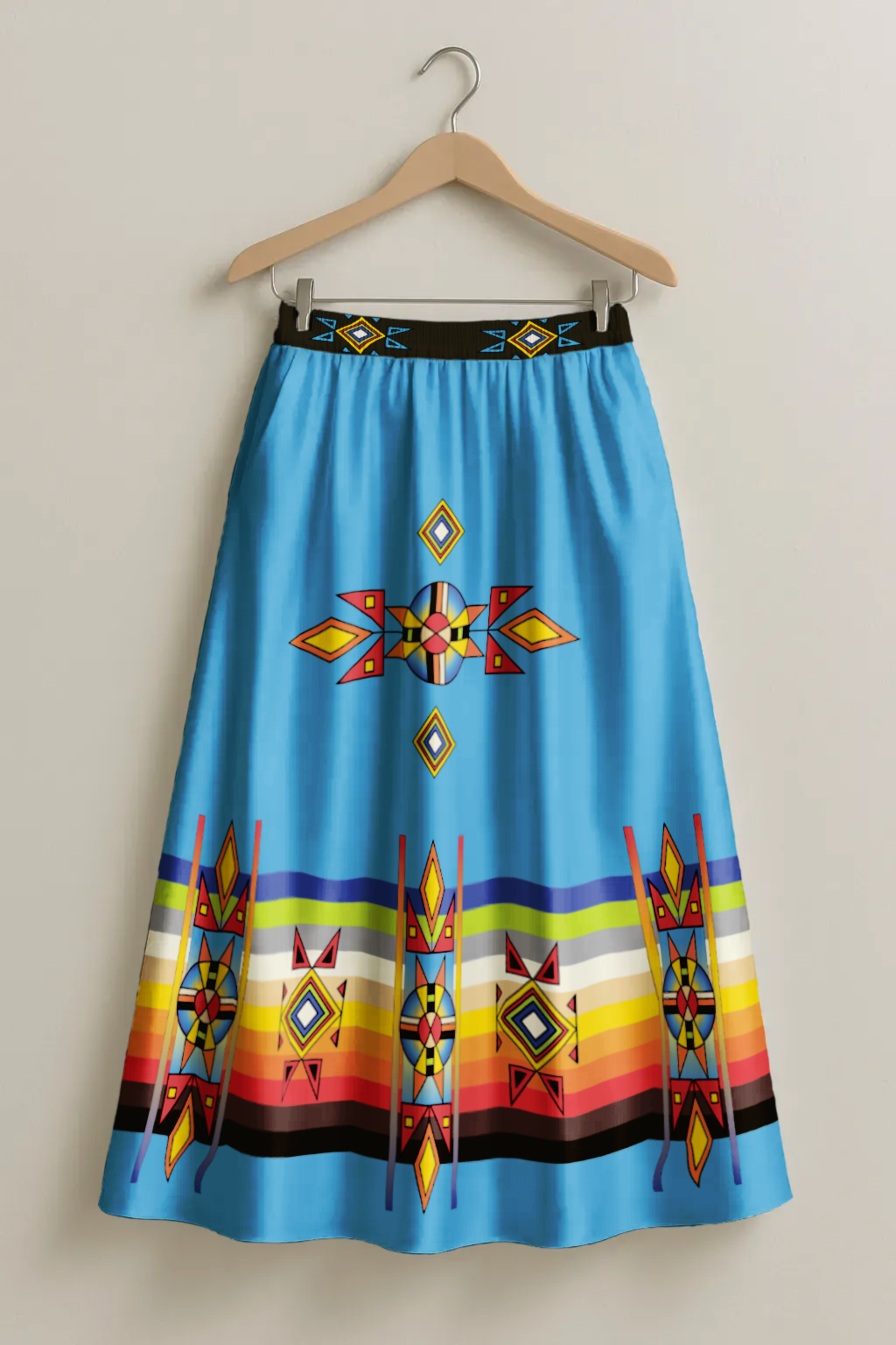Sunset Pathways Geometric Skirt
