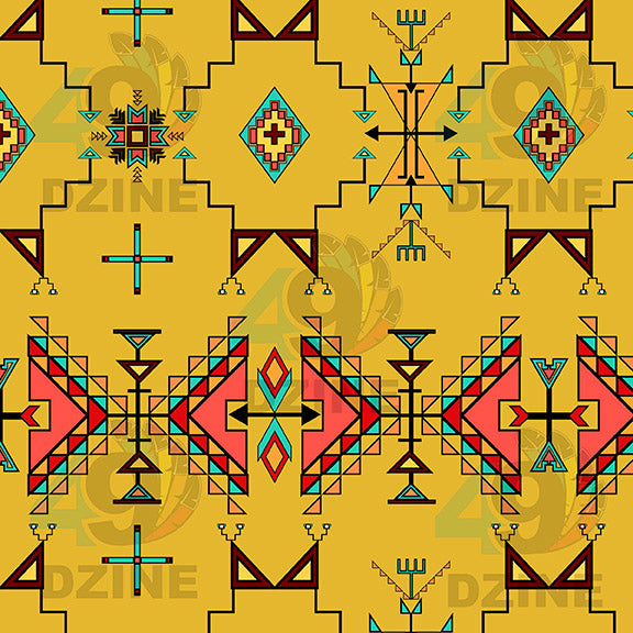 Thunder Flight Yellow 42 Inch Cotton Poplin Pre Order