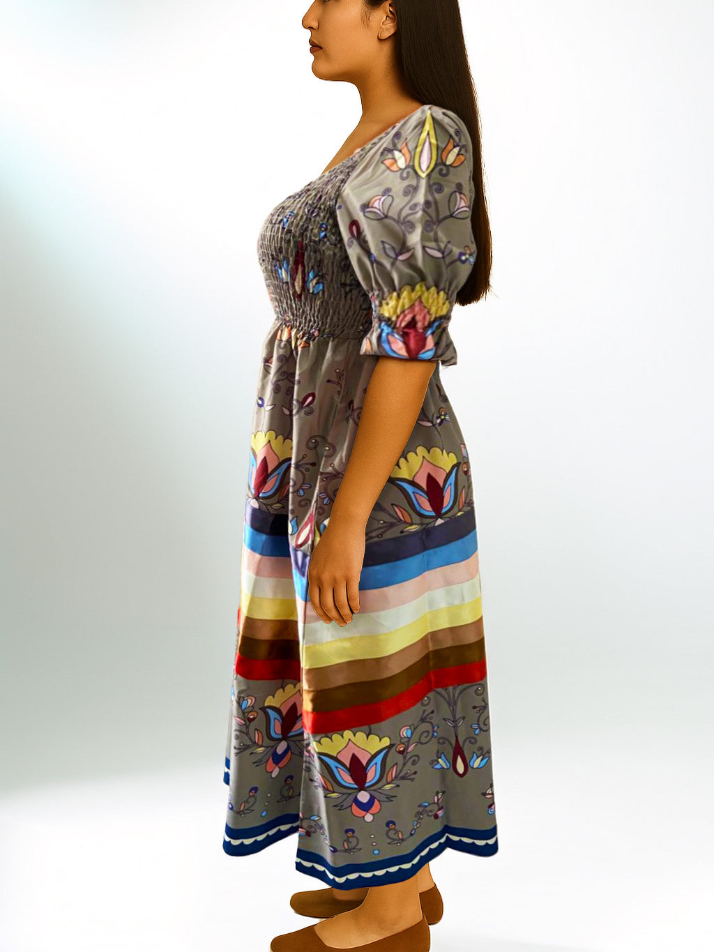 Thunder Mesa Peasant Maxi Dress PREORDER