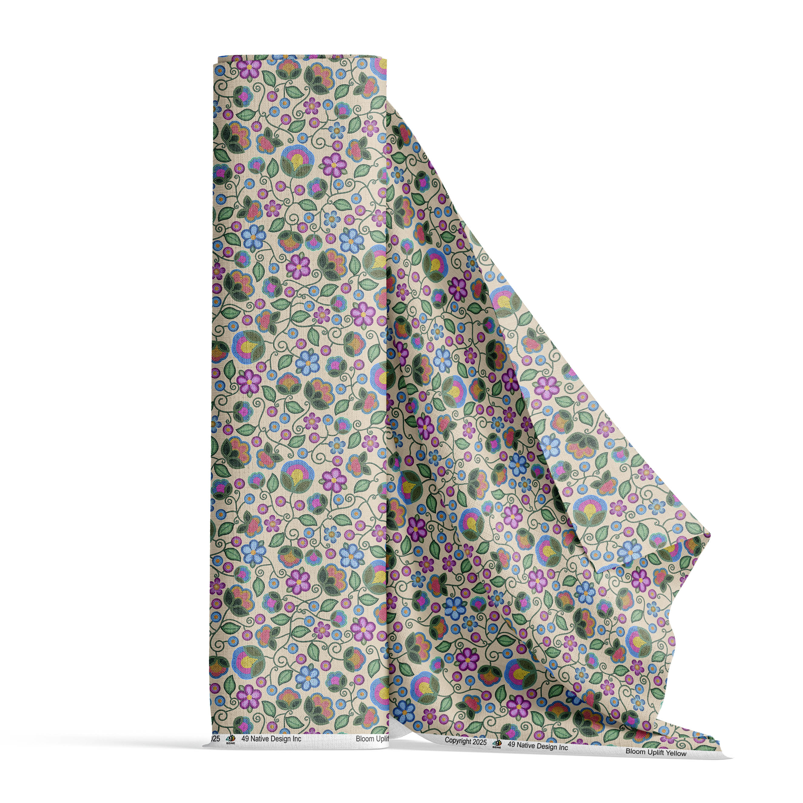 Turquoise Sunbeam Cream 42 Inch Cotton Poplin Pre Order