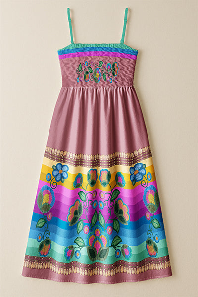 Turquoise Sunbeam Pink 1 Smock Top Dress